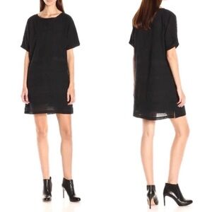 Scotch & Soda size P XS Black Moon Embroidered Lined Shift Dress